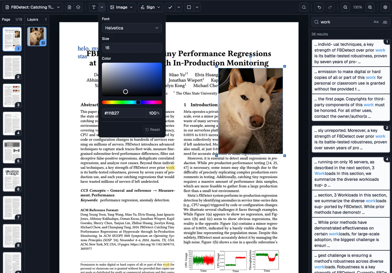PDF Editor screenshot